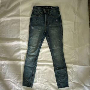 Hollister High Rise Super Skinny Jeans Star Print